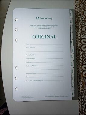 Franklin Covey Original Two Day Planner Inserts - Compact